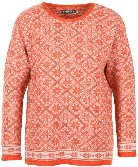 Thumbnail - Flomax - Women's Oversize Pulli Svea - Wollpullover Gr 36/38 rosa/rot
