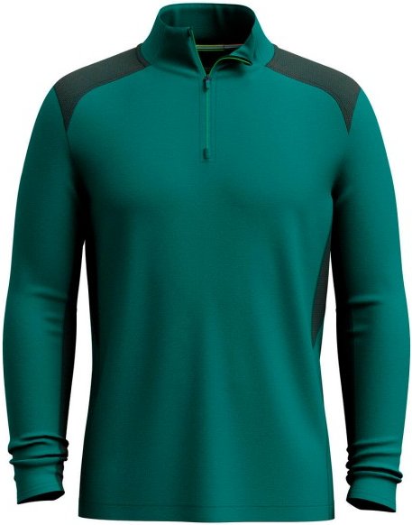 Thumbnail - Smartwool - Active 1/4 Zip - Merinoshirt Gr L türkis/grün