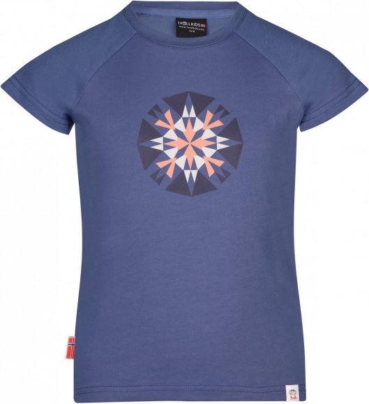 Trollkids - Girl's Senja T - T-Shirt Gr 98 blau