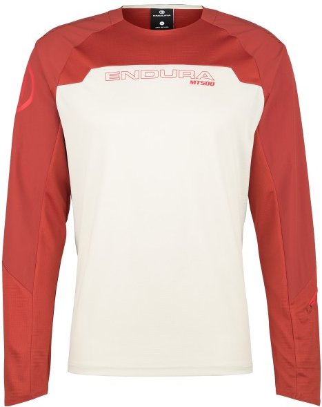 Endura - MT500 Burner Trikot Langarm - Radtrikot Gr XXL weiß/rot
