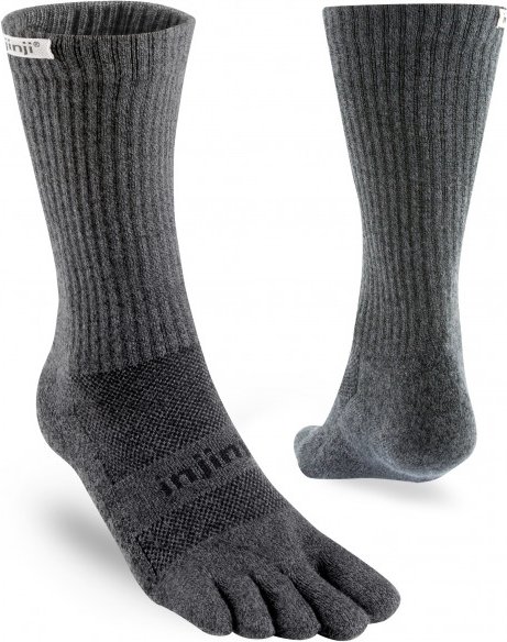 Injinji - Trail Midweight Crew - Wandersocken Gr L grau
