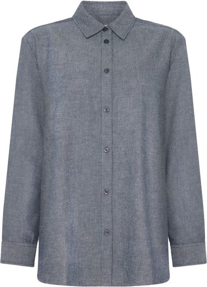 Thumbnail - KnowledgeCotton Apparel - Women's Regular Fit Heavy Twill - Bluse Gr XL grau