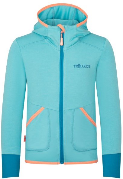 Trollkids - Girl's Saltfjord Jacket - Sweat- & Trainingsjacke Gr 98 türkis