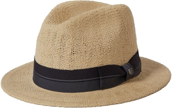 Brixton - Roma Straw Fedora - Hut Gr M beige