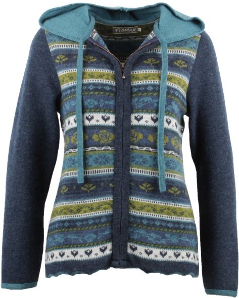 Thumbnail - Flomax - Women's Kapuzen Jacke Jolanda - Wolljacke Gr XXL blau
