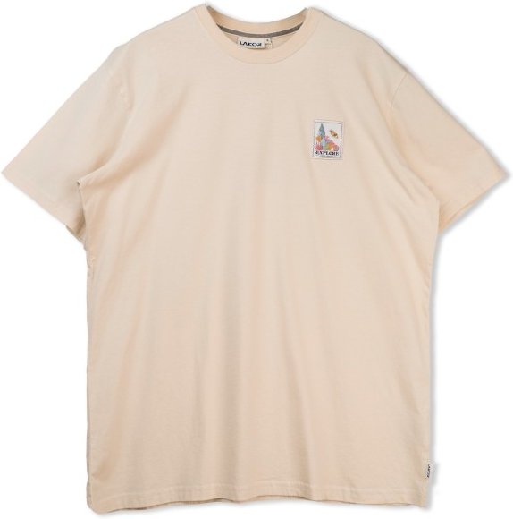 LAKOR - Wall of Wonder Patch T-Shirt - T-Shirt Gr S beige