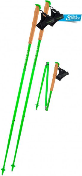 Thumbnail - Komperdell - Carbon FXP Team Green Foldable - Trailrunning Stöcke Gr 135 cm grün