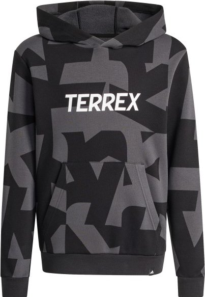 adidas Terrex - Kid's MT AOP Logo - Hoodie Gr 140 schwarz/grau