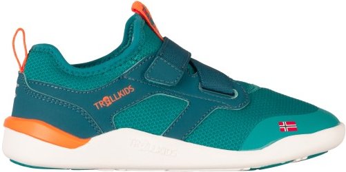 Trollkids - Kid's Bergen Hiker - Barfußschuhe Gr 25 grün/ sahara sunset