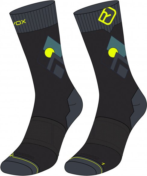 Thumbnail - Ortovox - Alpine Light Comp Mid Socks - Merinosocken Gr 42-44 schwarz