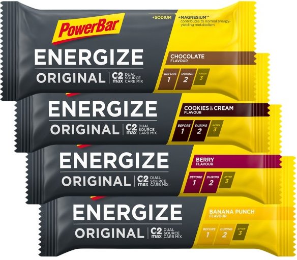 PowerBar - Energize 3+1 Multipack Choco/Cookies/Berry/Banana - Energieriegel Gr 4 x 55 g choco, cookies, berry, banana