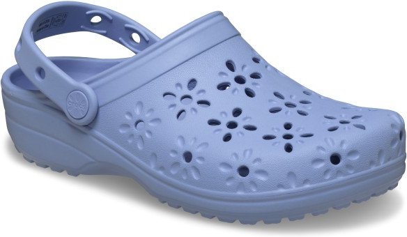 Crocs - Classic Floral Cut Out Clog - Sandalen Gr 41/42 lila/blau