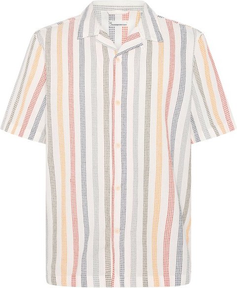 KnowledgeCotton Apparel - Organic Cotton Striped Shirt - Hemd Gr L weiß