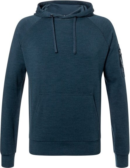 super.natural - Favourite Pocket Hoodie - Merinohoodie Gr 48/50 - M blau