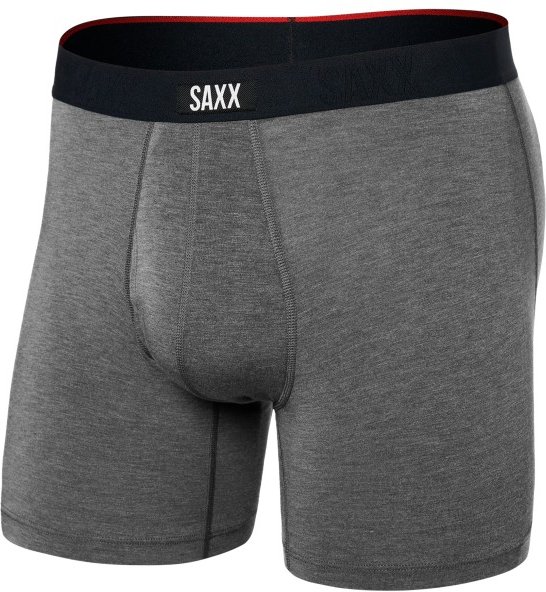Saxx - Vibe Xtra Boxer Brief Fly - Kunstfaserunterwäsche Gr L grau