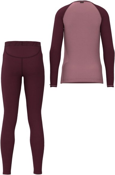 Löffler - Kid's Set Long CB Transtex Merino - Merinounterwäsche Gr 116 rot