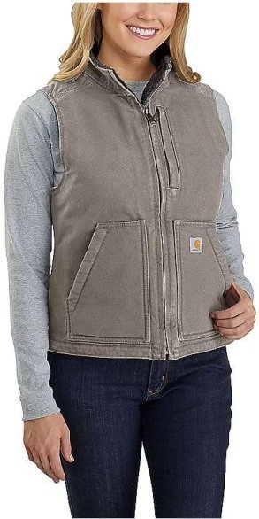Carhartt - Women's Sherpa Lined Mock Neck Vest - Fleeceweste Gr S grau