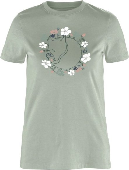 Fjällräven - Women's Fjällblomster Fox T-Shirt - T-Shirt Gr S grau