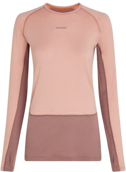 Icebreaker - Women's Merino 200 Zoneknit L/S Crewe - Merinounterwäsche Gr S rosa