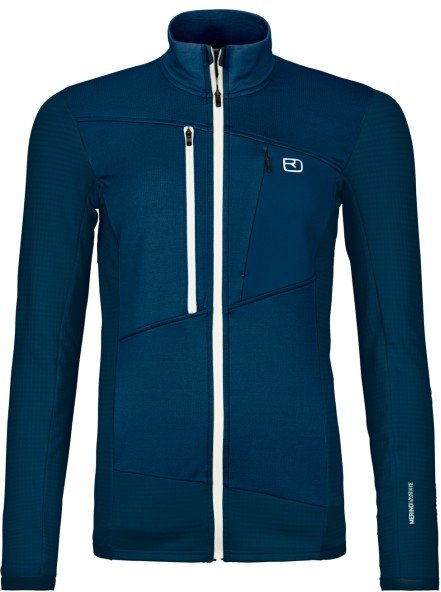 Thumbnail - Ortovox - Women's Fleece Grid Jacket - Fleecejacke Gr L blau