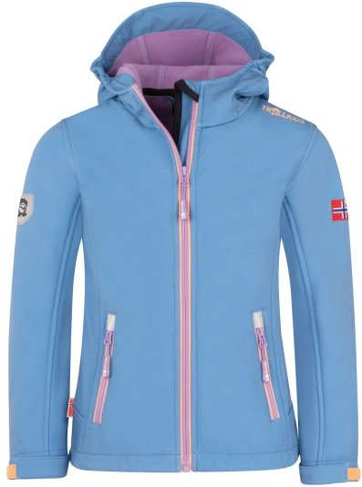 Trollkids - Girl's Trollfjord Jacket - Softshelljacke Gr 116 blau