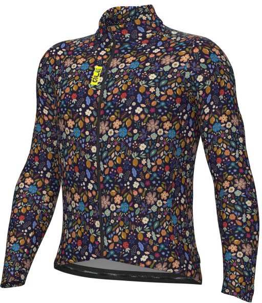 Alé - Pragma Flowery L/S Jersey - Radtrikot Gr S grau