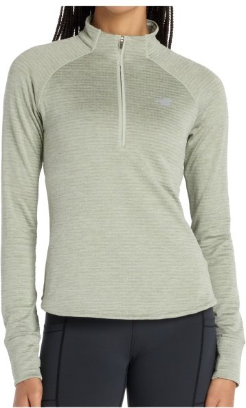 New Balance - Women's Athletics Heat Grid 1/2 Zip - Longsleeve Gr S grau