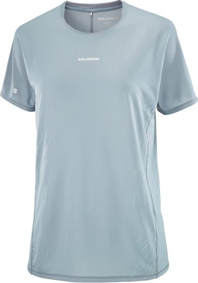 Salomon - Women's Sense Aero S/S Tee GFX - Laufshirt Gr S grau