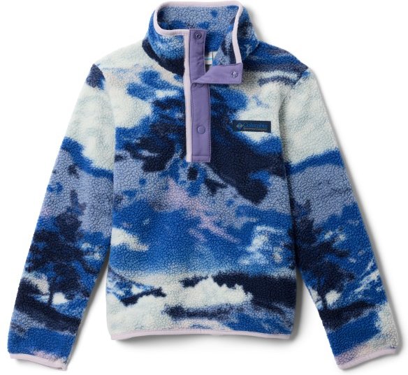 Thumbnail - Columbia - Kid's Helvetia II Printed Half Snap Fleece - Fleecepullover Gr 10-12 Years blau
