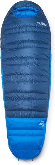 Rab - Ascent -12C / 10F - Daunenschlafsack Gr X Long Wide - Body Size: 200 cm blau