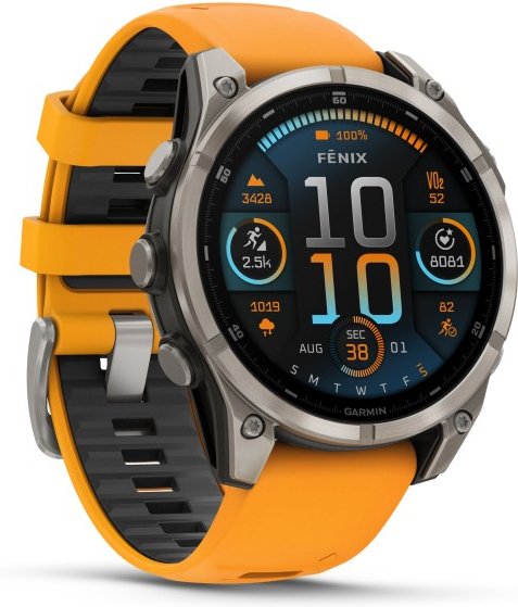 Thumbnail - Garmin - Fenix 8 AMOLED Sapphire - Multifunktionsuhr Gr Ø 47 mm graphit / titanium titan