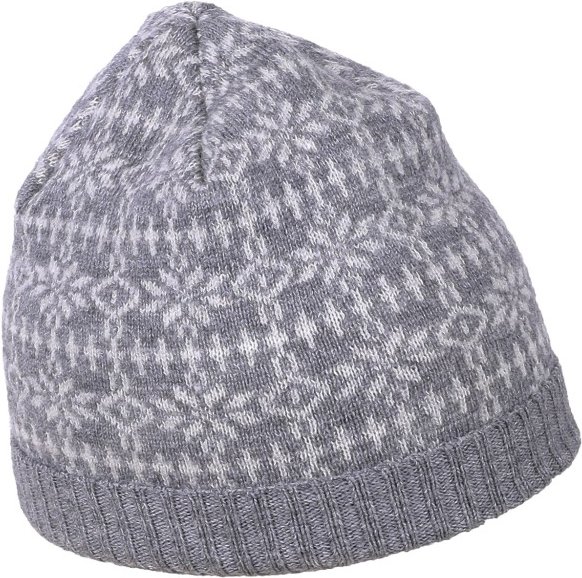 Albmerino - Mütze Norweger - Mütze Gr 54-56 cm grau