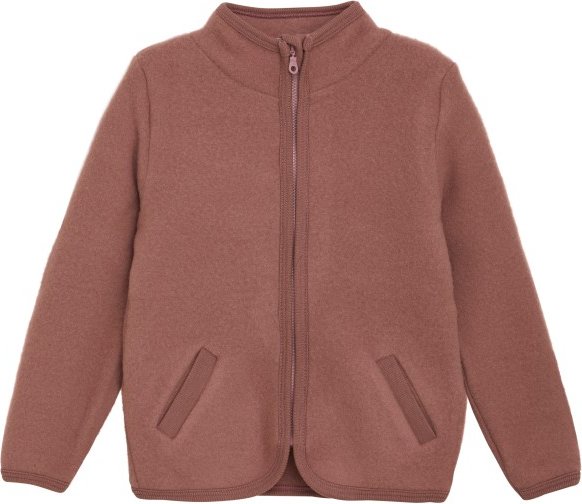 Huttelihut - Kid's Jacket Wool Fleece - Merinojacke Gr 128 braun