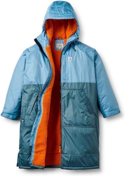 Passenger - Waves Recycled Sherpa Lined Changing Robe - Surf Poncho Gr L blau