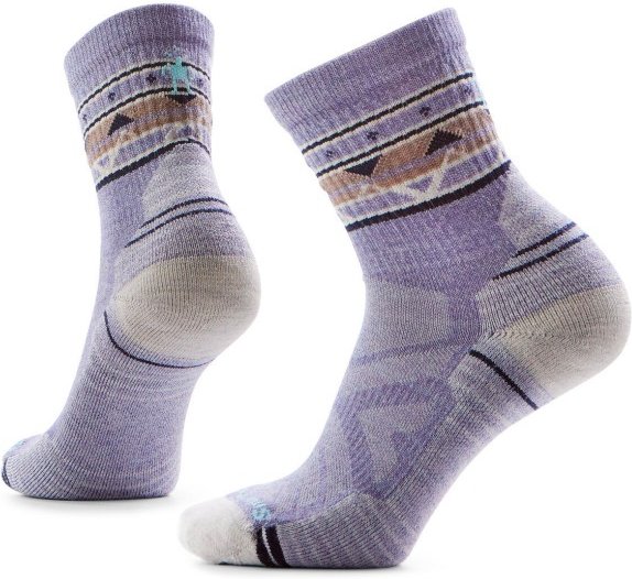 Smartwool - Women's Hike LT Cushion Zig Zag Valley Mid Crew - Wandersocken Gr 38-41 grau