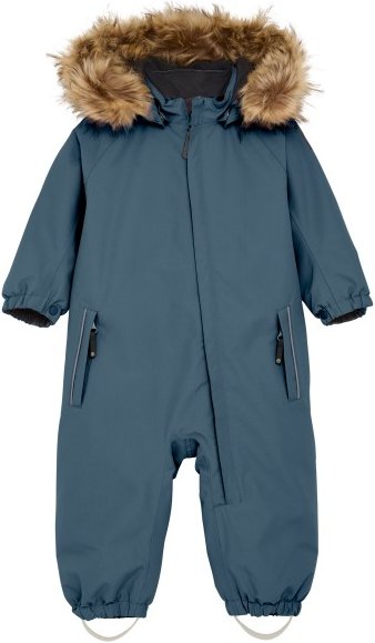 Color Kids - Baby's Coverall with Fake Fur - Overall Gr 74 blau