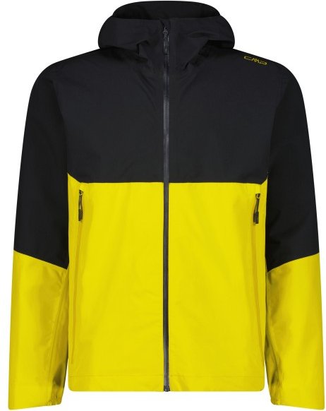 CMP - Jacket Fix Hood 2 Layer - Regenjacke Gr 48 gelb/schwarz