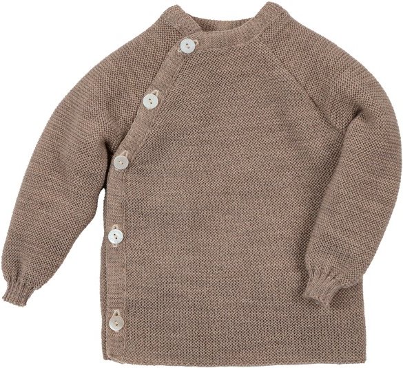 Thumbnail - Reiff - Kid's Schlüttli Uni - Merinopullover Gr 74/80 braun