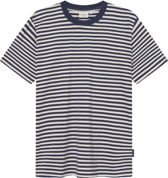 DEDICATED - T-Shirt Stockholm Stripes - T-Shirt Gr XXL grau