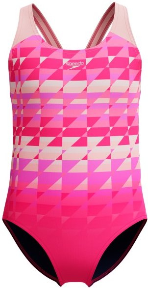 Speedo - Kid's Digital Placement Spliceashback - Badeanzug Gr 152 rosa