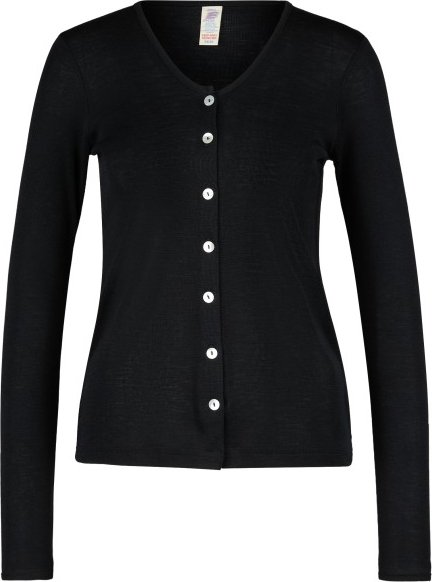 Engel - Damen Cardigan Feinripp - Wolljacke Gr 34/36 schwarz