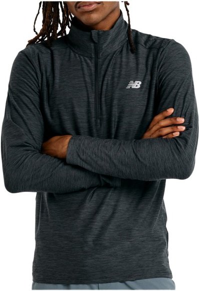 New Balance - Space Dye 1/4 Zip - Kunstfaserpullover Gr S schwarz