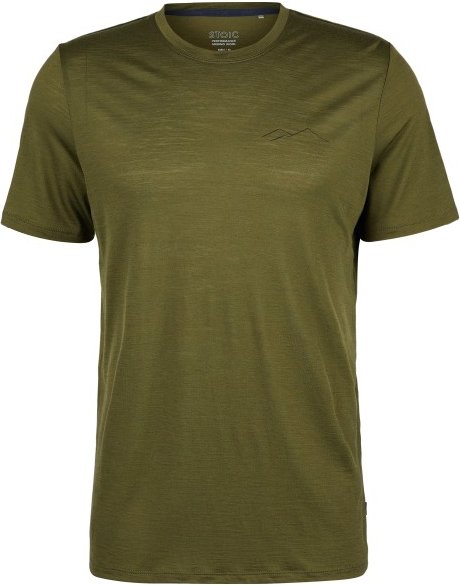 Thumbnail - Stoic - MerinoChill MMXX. Göteborg Print Tee - Merinoshirt Gr 4XL oliv