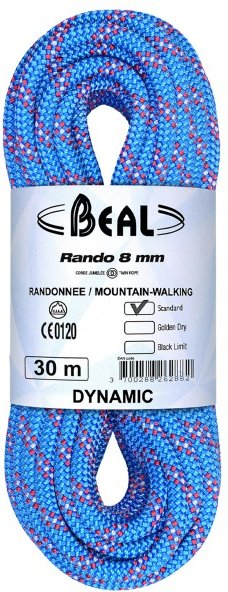 Beal - Rando 8 mm - Zwillingsseil Gr 20 m blau