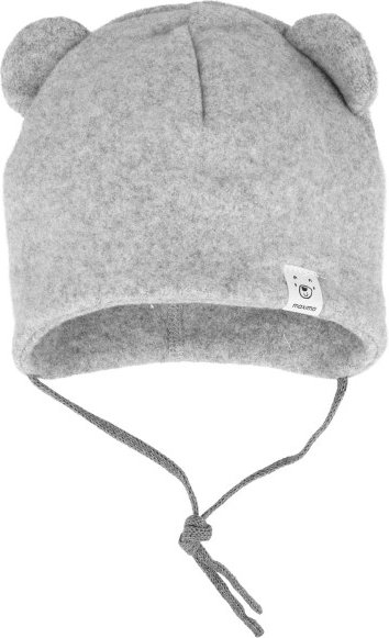 maximo - Baby's Mütze mit Öhrchen - Mütze Gr 39-41 cm grau