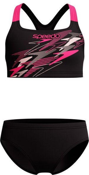 Speedo - Kid's Medley Logo 2 Piece - Bikini Gr 128 grau/rosa