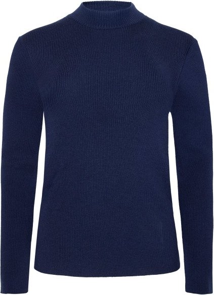 Thumbnail - KnowledgeCotton Apparel - Women's 2x2 Fine Merino Turtleneck - Wollpullover Gr M blau