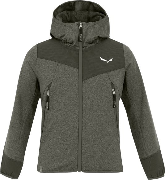 Salewa - Kid's Agner Melange PolarLite Full Zip Hoody - Fleecejacke Gr 164 oliv