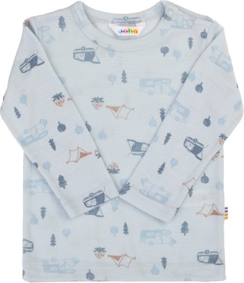 Joha - Kid's Blouse L/S - Merinolongsleeve Gr 90 grau