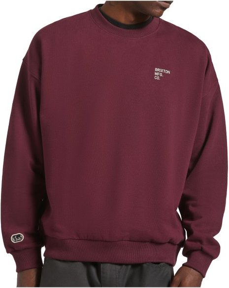 Brixton - Embroidered Heavy Weight Crew - Pullover Gr S rot